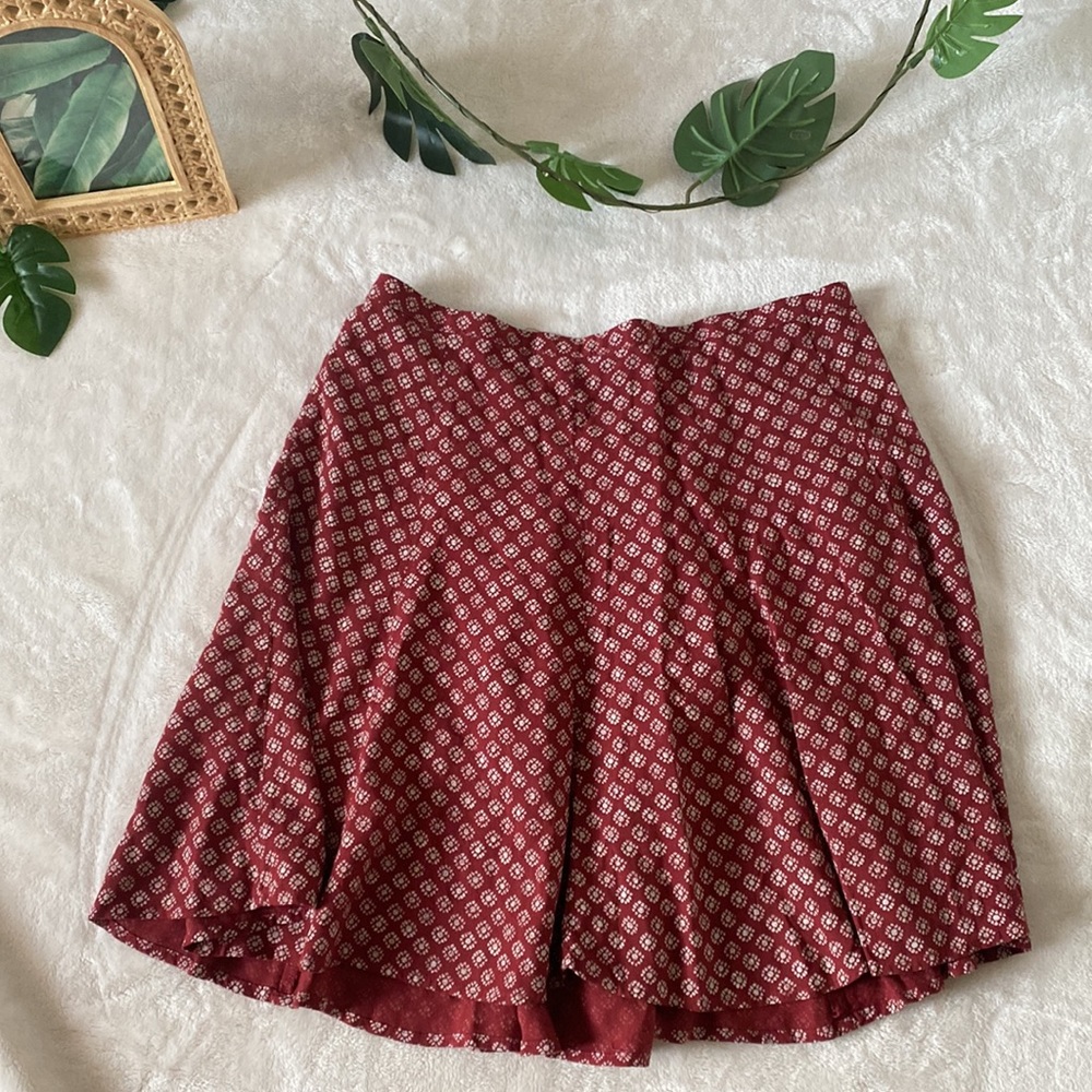 Terra Cotta Skirt with Flower detail